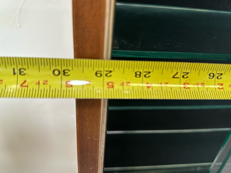 Mid-Century Curio Display Cabinet With Sliding Glass Doors 29W X 10D X 67H [Photo 10]