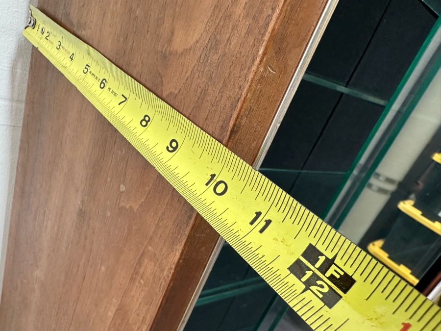 Mid-Century Curio Display Cabinet With Sliding Glass Doors 29W X 10D X 67H [Photo 11]