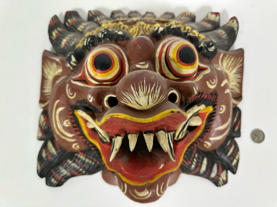 Handmade Indonesian Wood Mask 13W x 12H x 7D [Photo 2]