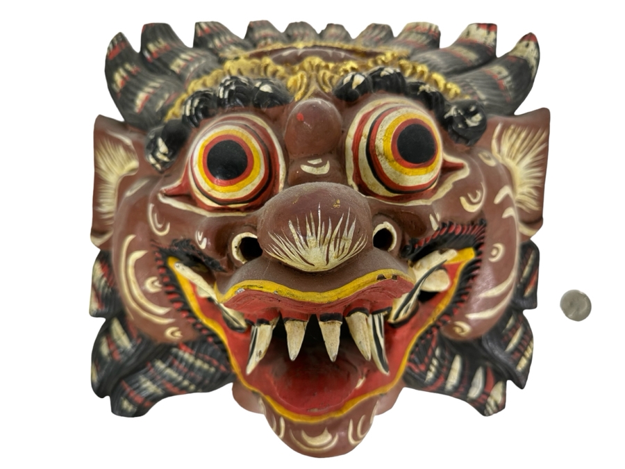 Handmade Indonesian Wood Mask 13W x 12H x 7D [Photo 1]