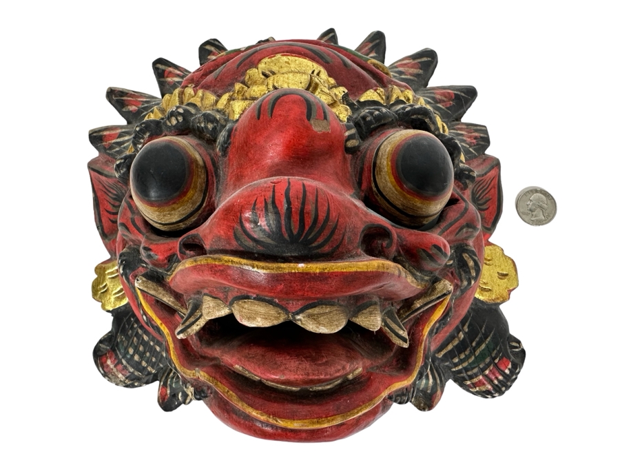 Handmade Indonesian Wood Mask 11W x 9H x 6D [Photo 1]