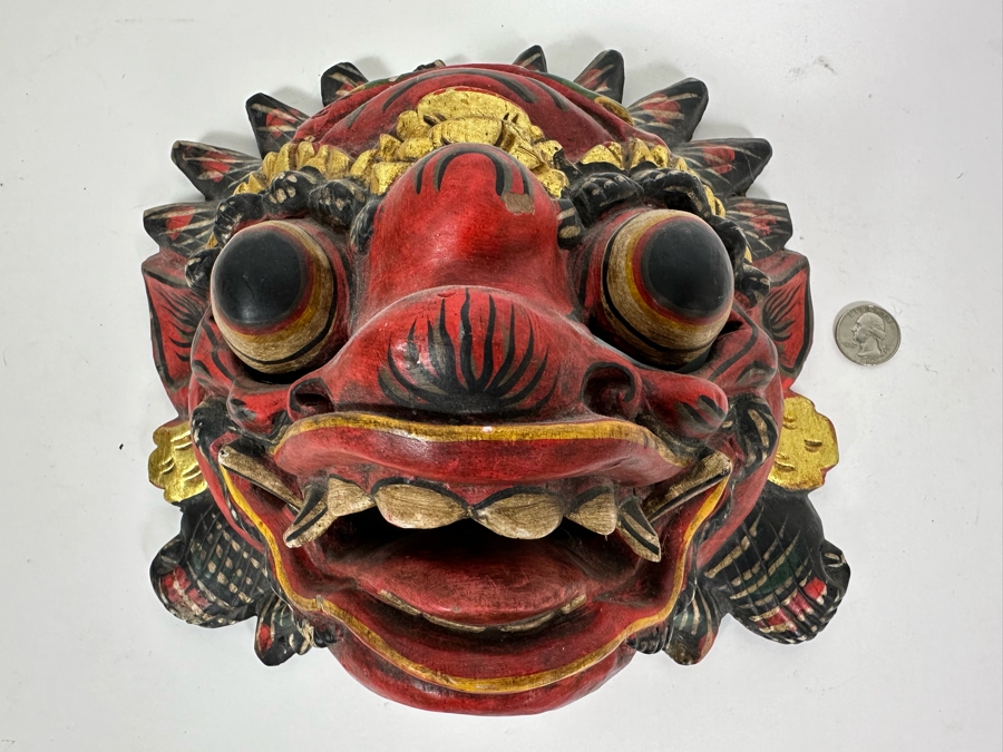 Handmade Indonesian Wood Mask 11W x 9H x 6D [Photo 3]