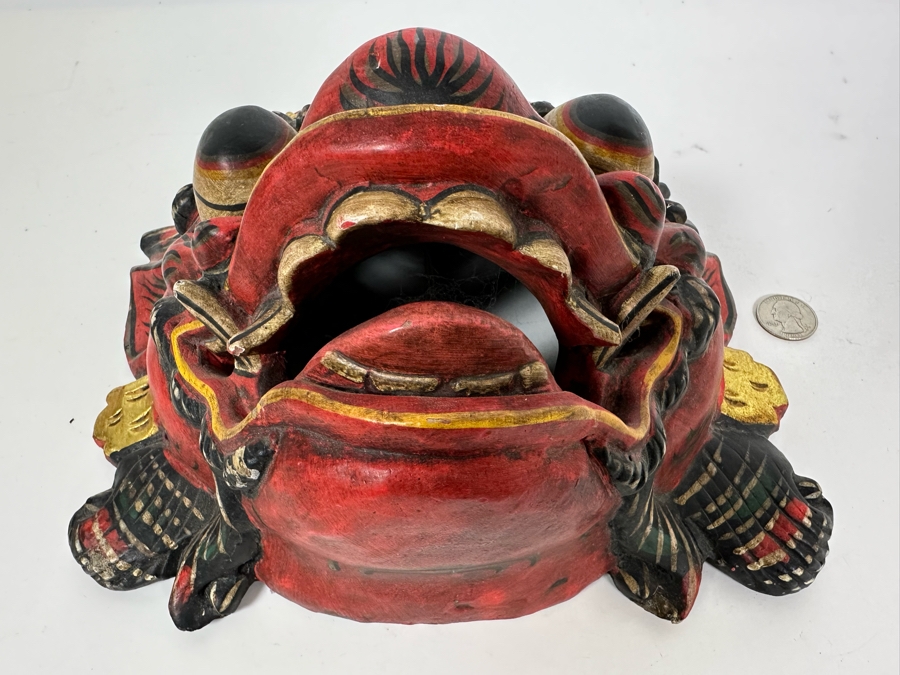 Handmade Indonesian Wood Mask 11W x 9H x 6D [Photo 4]