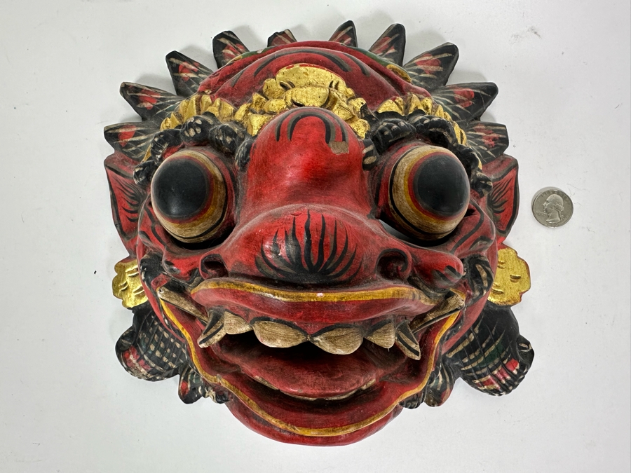 Handmade Indonesian Wood Mask 11W x 9H x 6D [Photo 2]