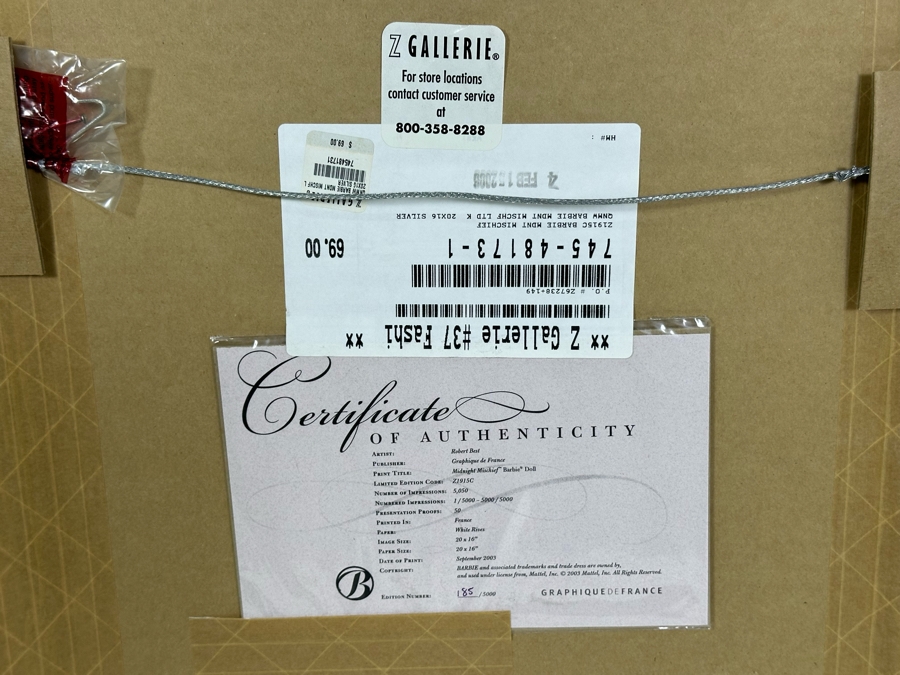 Barbie Fashion Model Collection Limited Edition Prints by Robert Best. Set of Four Including 'Lisette', 'In the Pink', 'Delphine' and 'Midnight Mischief'  [Photo 29]