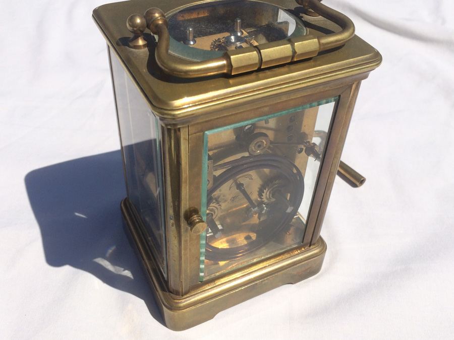 late 19th Century Brass French Carriage Clock.  [Photo 10]