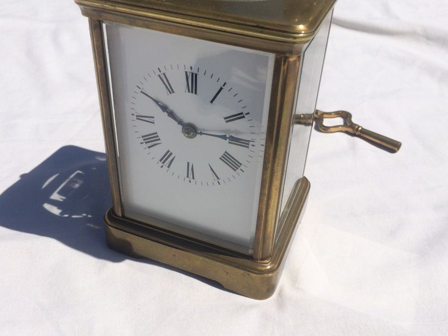 late 19th Century Brass French Carriage Clock.  [Photo 12]