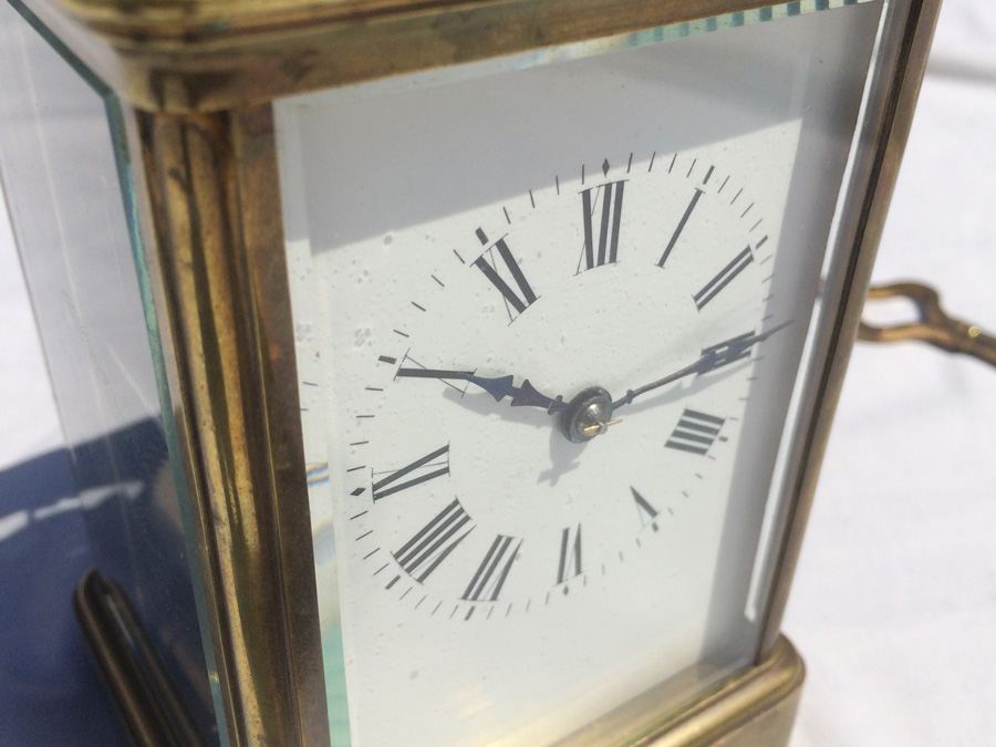 late 19th Century Brass French Carriage Clock.  [Photo 14]