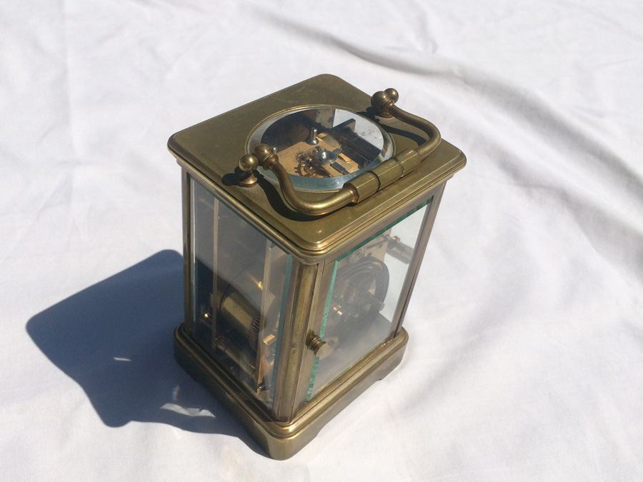 late 19th Century Brass French Carriage Clock.  [Photo 11]