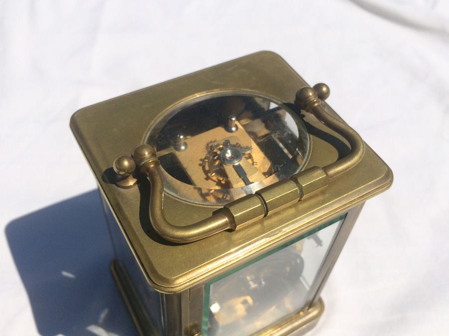 late 19th Century Brass French Carriage Clock.  [Photo 9]