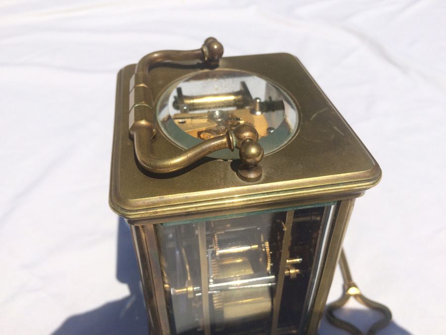 late 19th Century Brass French Carriage Clock.  [Photo 7]