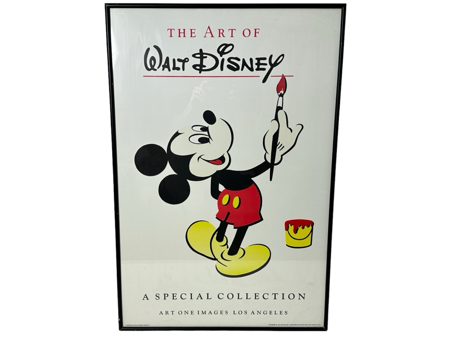 Vintage The Art of Walt Disney Mickey Mouse Poster Framed 25 X 37 [Photo 1]