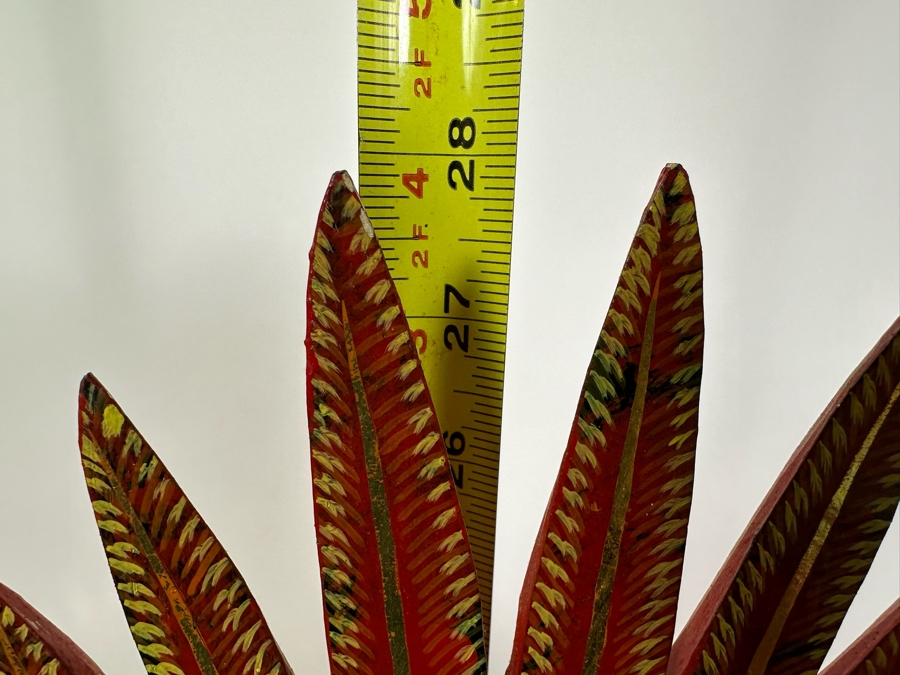 Vintage Balinese Indonesian Wooden Carved Hand Painted Sculpture Of Garuda 19W X 28H - See Photos For Several Chips [Photo 23]