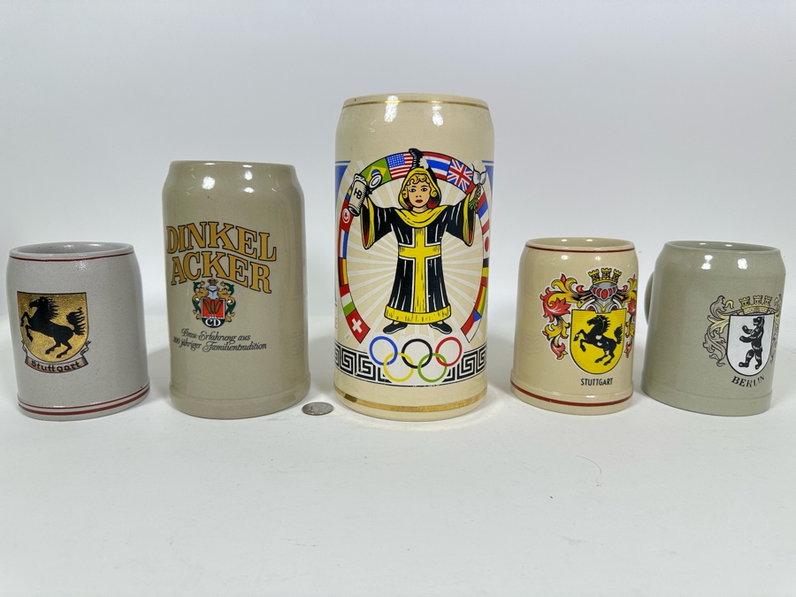 Collection Of Vintage German Beer Drinking Mugs [Photo 2]