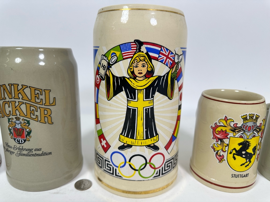 Collection Of Vintage German Beer Drinking Mugs [Photo 3]