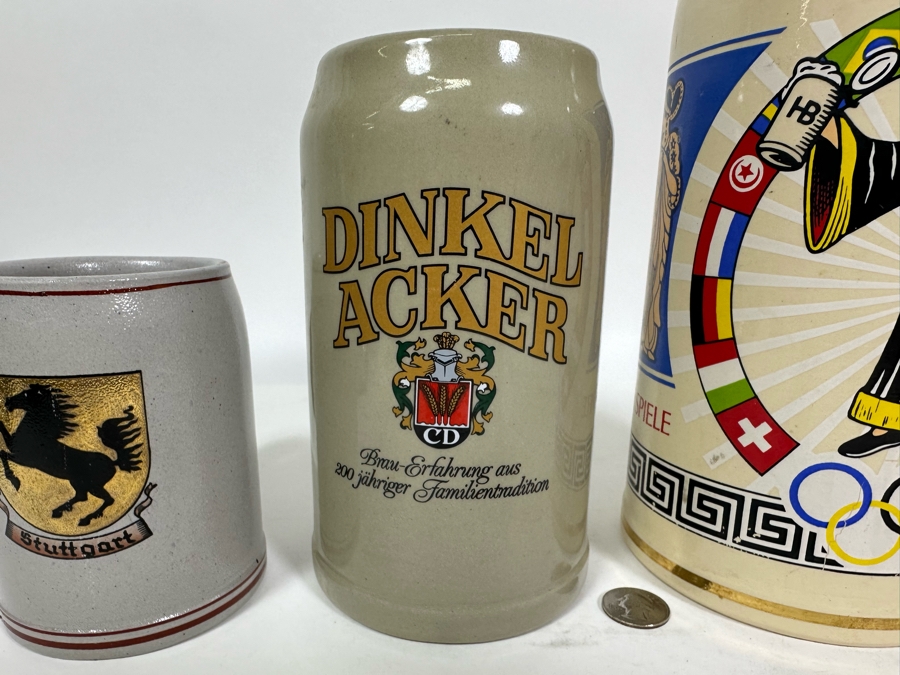 Collection Of Vintage German Beer Drinking Mugs [Photo 4]