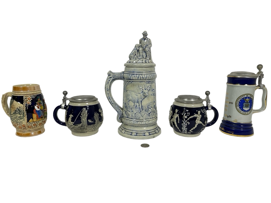 Collection Of Vintage German Beer Steins [Photo 1]