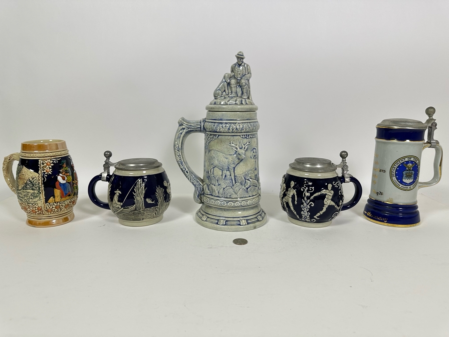 Collection Of Vintage German Beer Steins [Photo 2]