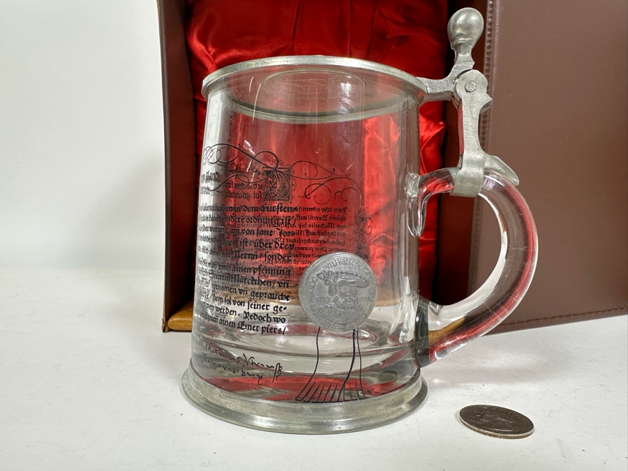 Vintage German Crystal Glass Beer Mug With Box [Photo 4]