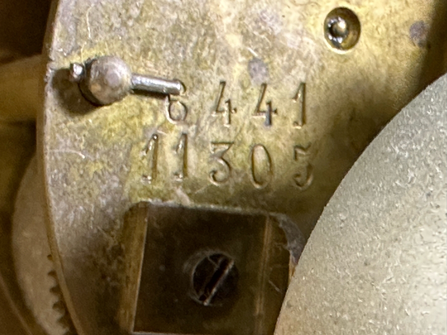 French Gilt Metal Mantel Clock Seems To Run Fast Needs Servicing 13