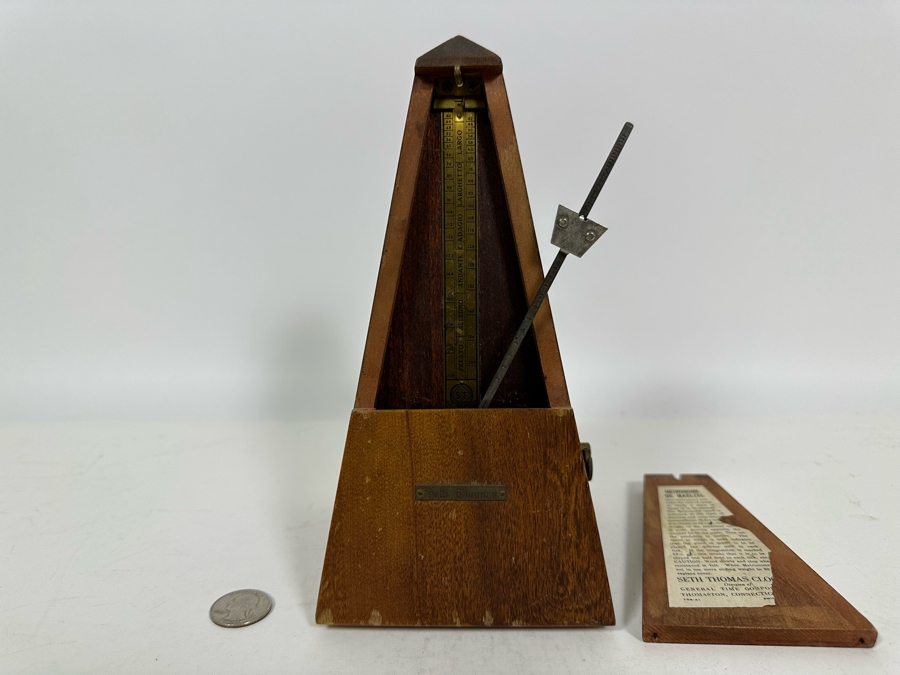 Vintage Seth Thomas Working Wooden Metronome 5010 [Photo 3]