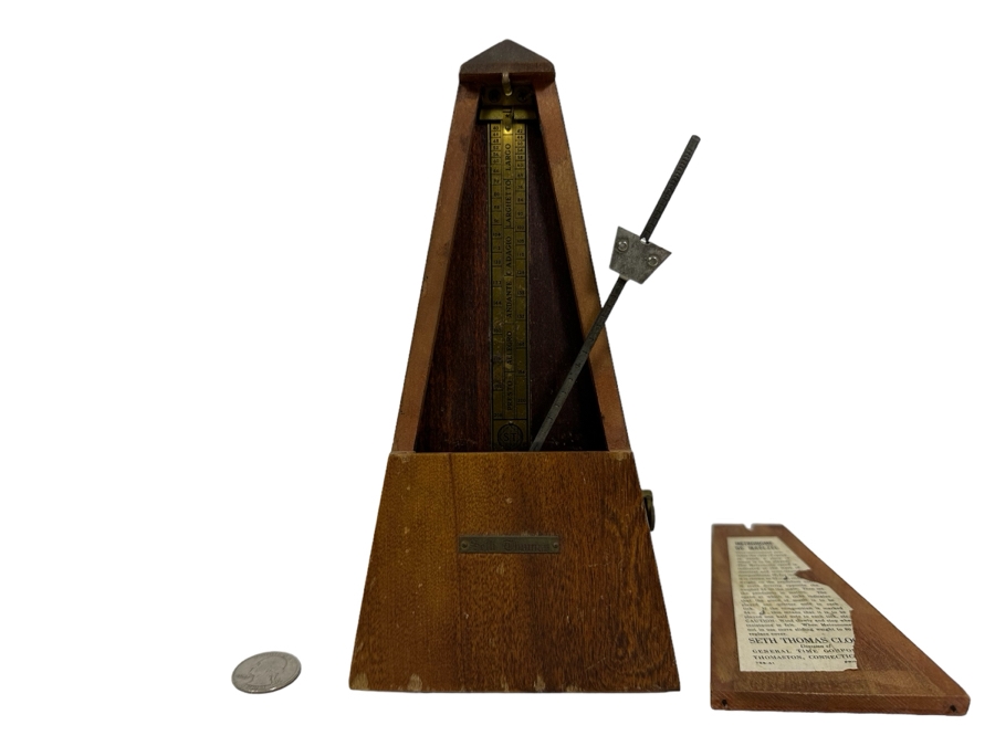 Vintage Seth Thomas Working Wooden Metronome 5010