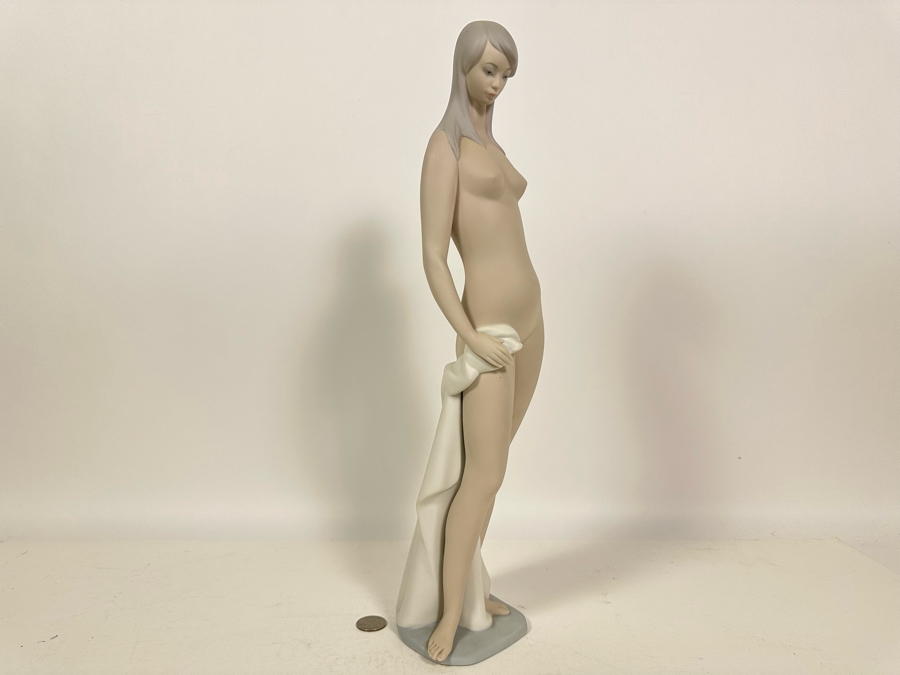 Large Vintage Lladro Bisque Porcelain Figurine 'Nude' Retired 1985 18.5H [Photo 10]