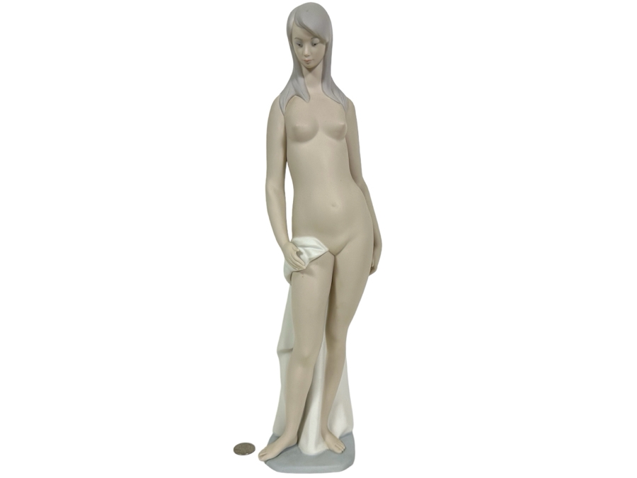 Large Vintage Lladro Bisque Porcelain Figurine 'Nude' Retired 1985 18.5H