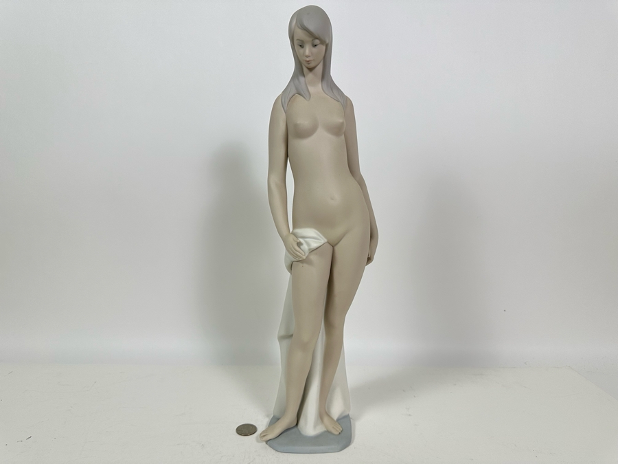 Large Vintage Lladro Bisque Porcelain Figurine 'Nude' Retired 1985 18.5H [Photo 4]