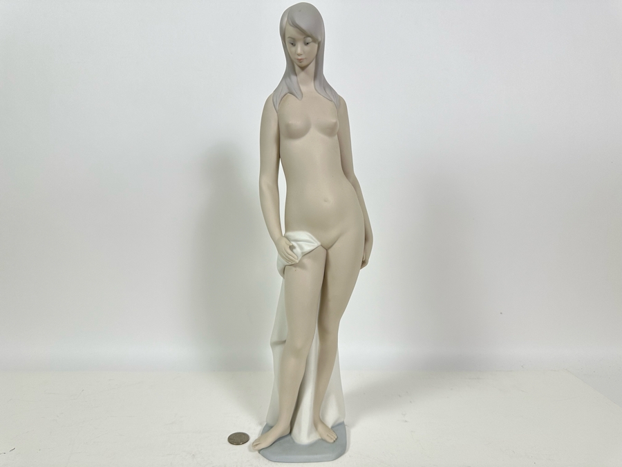 Large Vintage Lladro Bisque Porcelain Figurine 'Nude' Retired 1985 18.5H [Photo 5]