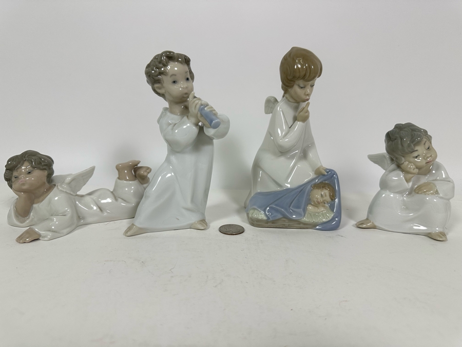 Collection Of Four Lladro Angel Figurines [Photo 3]