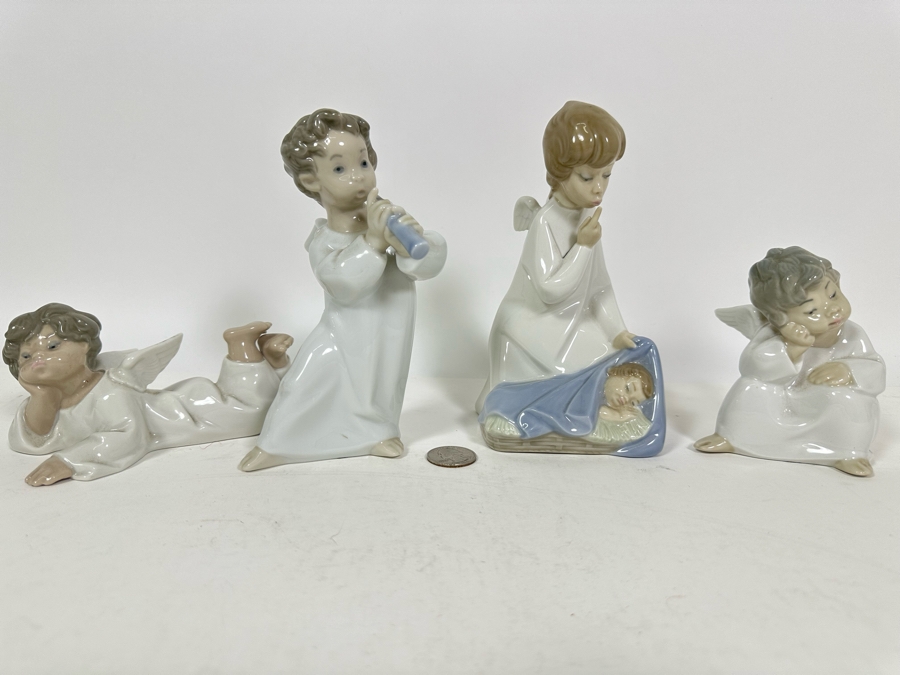 Collection Of Four Lladro Angel Figurines [Photo 4]