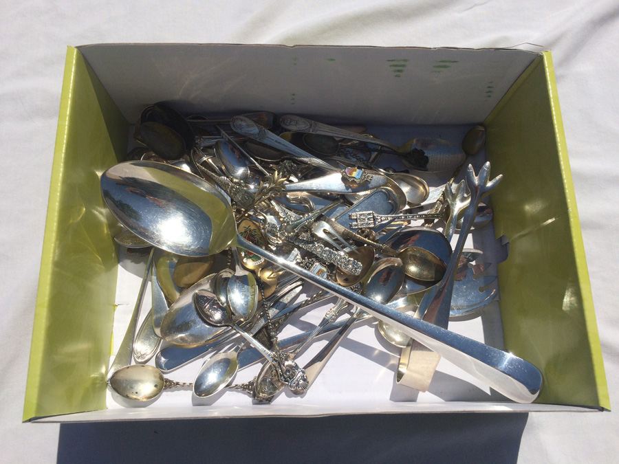 Silver Silverplate Spoons - Tourist Spoons Lot (Some Sterling) [Photo 1]