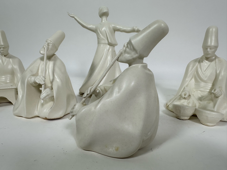 Collection Of Whirling Dervish Sufi Turkish Figurines White Ceramic [Photo 9]