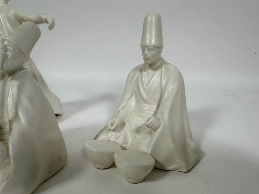 Collection Of Whirling Dervish Sufi Turkish Figurines White Ceramic [Photo 8]