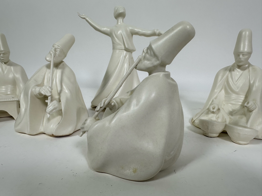 Collection Of Whirling Dervish Sufi Turkish Figurines White Ceramic [Photo 10]