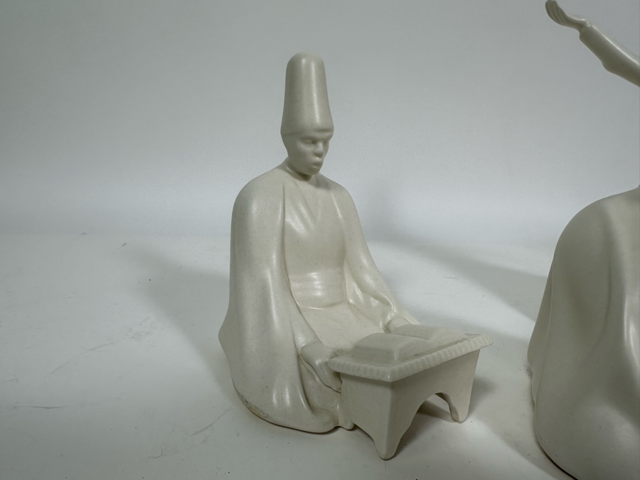 Collection Of Whirling Dervish Sufi Turkish Figurines White Ceramic [Photo 5]