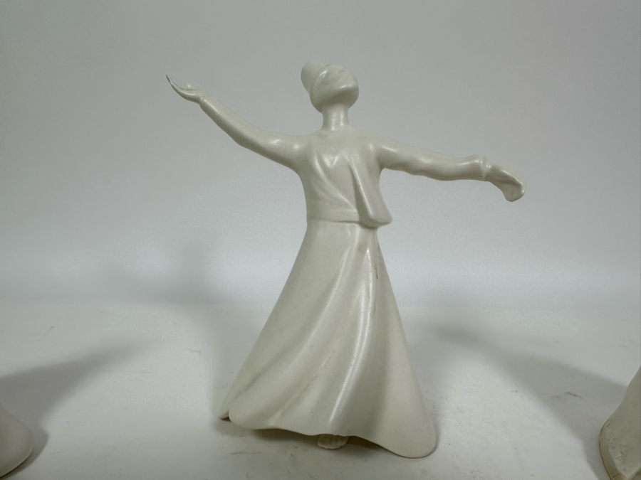 Collection Of Whirling Dervish Sufi Turkish Figurines White Ceramic [Photo 11]