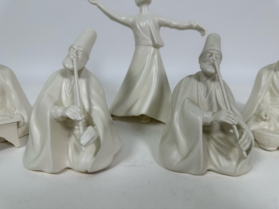 Collection Of Whirling Dervish Sufi Turkish Figurines White Ceramic [Photo 4]