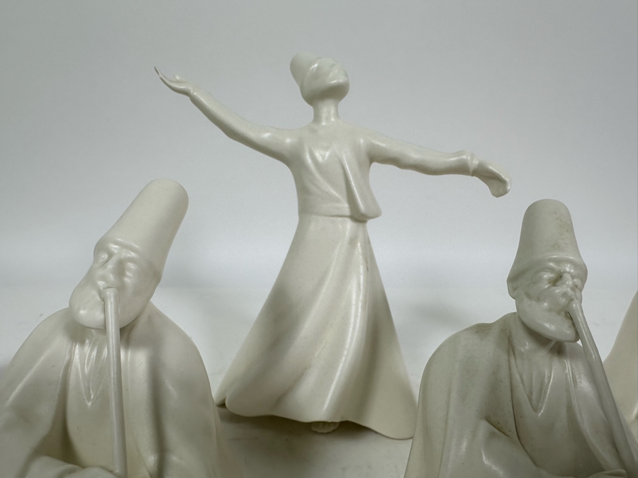 Collection Of Whirling Dervish Sufi Turkish Figurines White Ceramic [Photo 7]