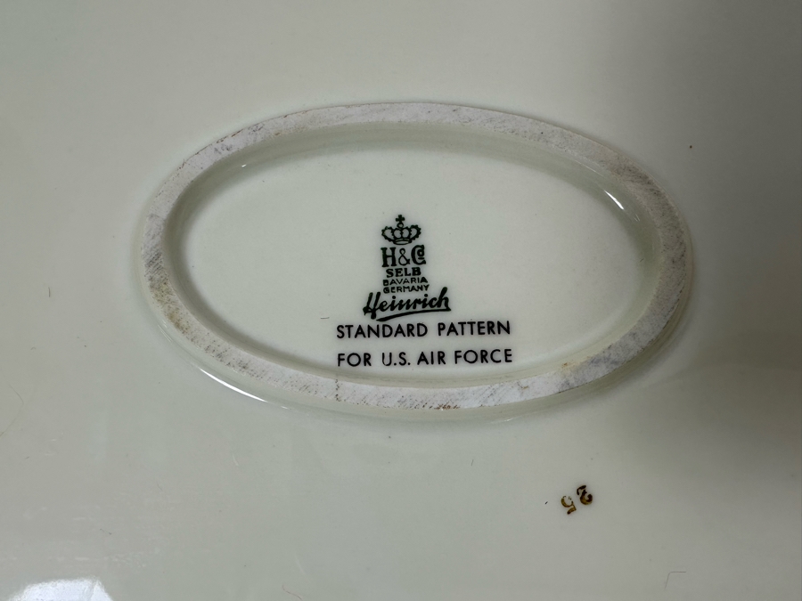 Pair Of Bavaria Germany Platters H & Co Heinrich Standard Pattern For U.S. Air Force 16 X 12 [Photo 8]