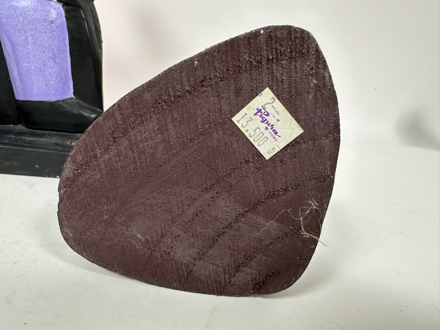 Pair Of Vintage Wooden Hand Painted Figurines 11H & 12.5H [Photo 11]