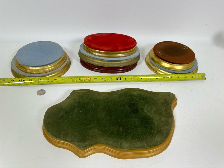 Collection Of Eight Wooden Stands For Lladro Figurines [Photo 6]