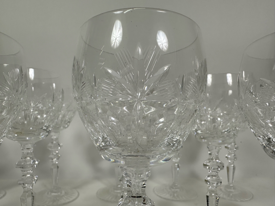 Eighteen Cut Crystal Stemware Glasses  [Photo 5]
