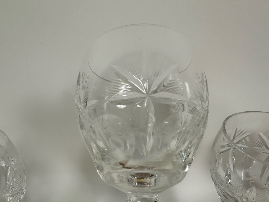 Eighteen Cut Crystal Stemware Glasses  [Photo 16]