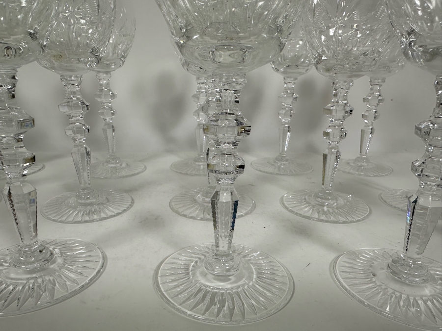 Eighteen Cut Crystal Stemware Glasses  [Photo 6]