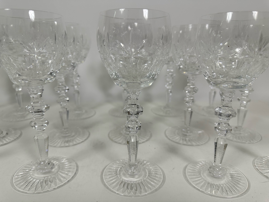 Eighteen Cut Crystal Stemware Glasses  [Photo 7]