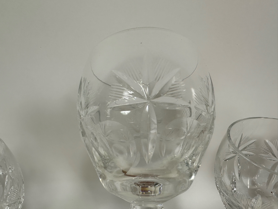 Eighteen Cut Crystal Stemware Glasses  [Photo 17]
