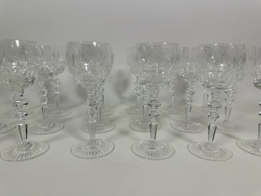 Eighteen Cut Crystal Stemware Glasses  [Photo 8]