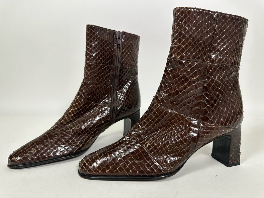 Snakeskin Boots By Luxax Italy Size 35 [Photo 4]